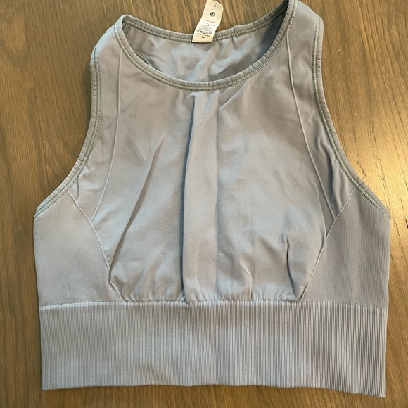 Lululemon | Light Blue Sports Bra High Neck (8) - Picture 1 of 3